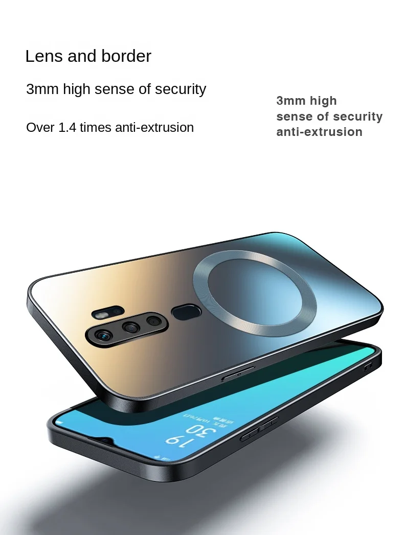 For OPPO A9 A5 2020 Case Hard Matte Magnetic Wireless Charging Protective Back Cover Case For OPPO A72 A92S A93 A93S A96 A97 a9