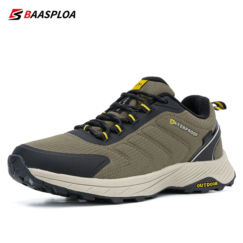 Baasploa New Arrival Classics Men Hiking Shoes Men Outdoor Jogging Sneaker Waterproof Lace Up Men Sport Shoe Male Walking Shoes