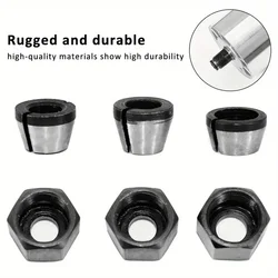 3/5pcs Woodworking Router Bit Set With Convertible Collet Chuck Adapters 6/6.35/8mm Shank Adapter with nut