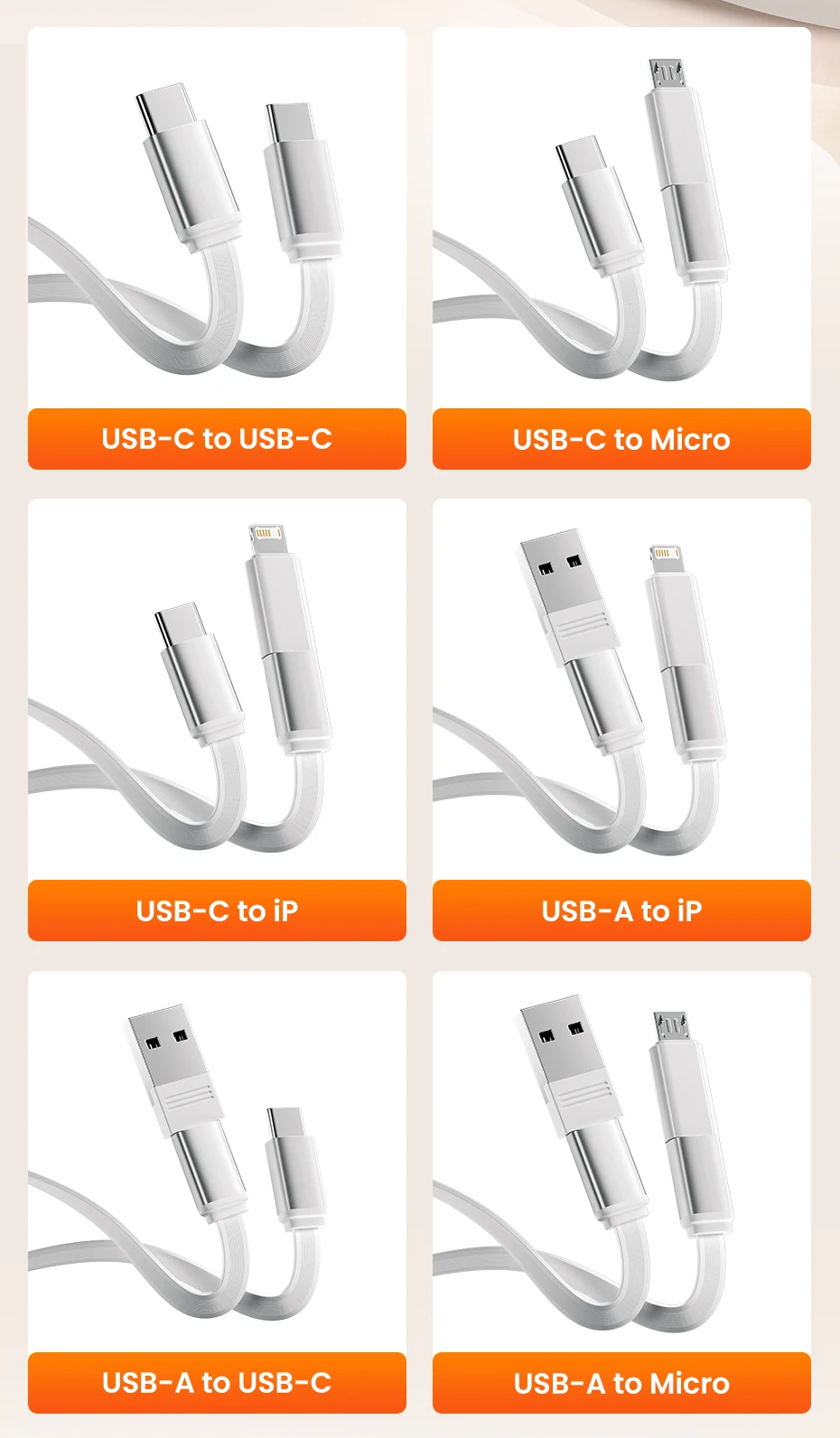 Toocki PD100W Einziehbares Schnellladekabel-Set mit verstecktem Telefonständer & Multi-Adapter für iPhone 16 15 Samsung S23 Xiaomi – Detail 9