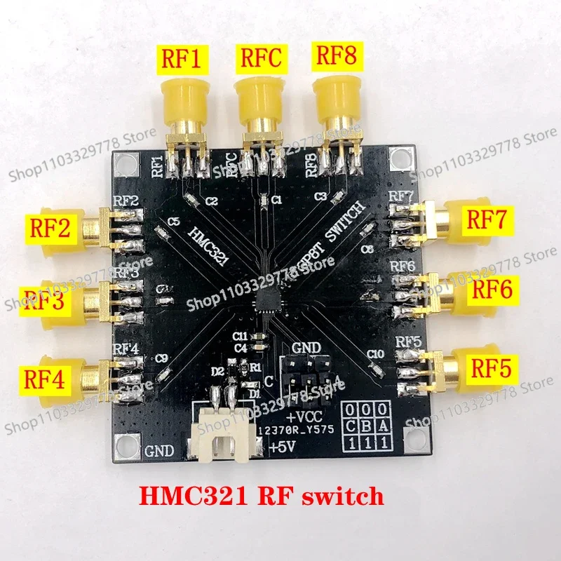 HMC321 RF switch module, 1 on 8 RF switches, frequency 8GHZ, antenna gating switch/microwave