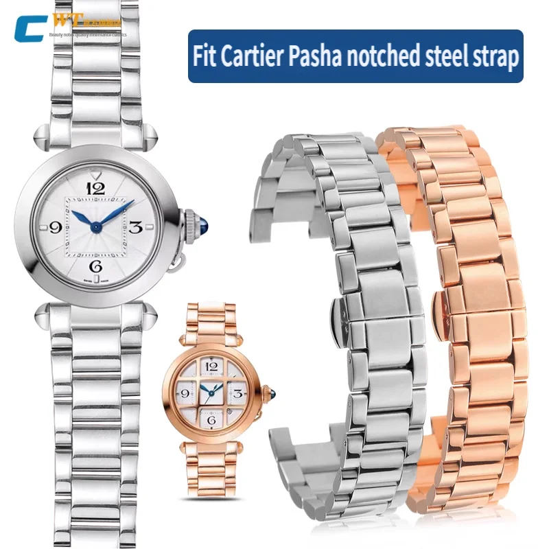 

Bracelet Stainless steel For Cartier WatchBand PASHA Folli Follie Michael Kors Watch Strap women watchband 16 18mm 20mm silver