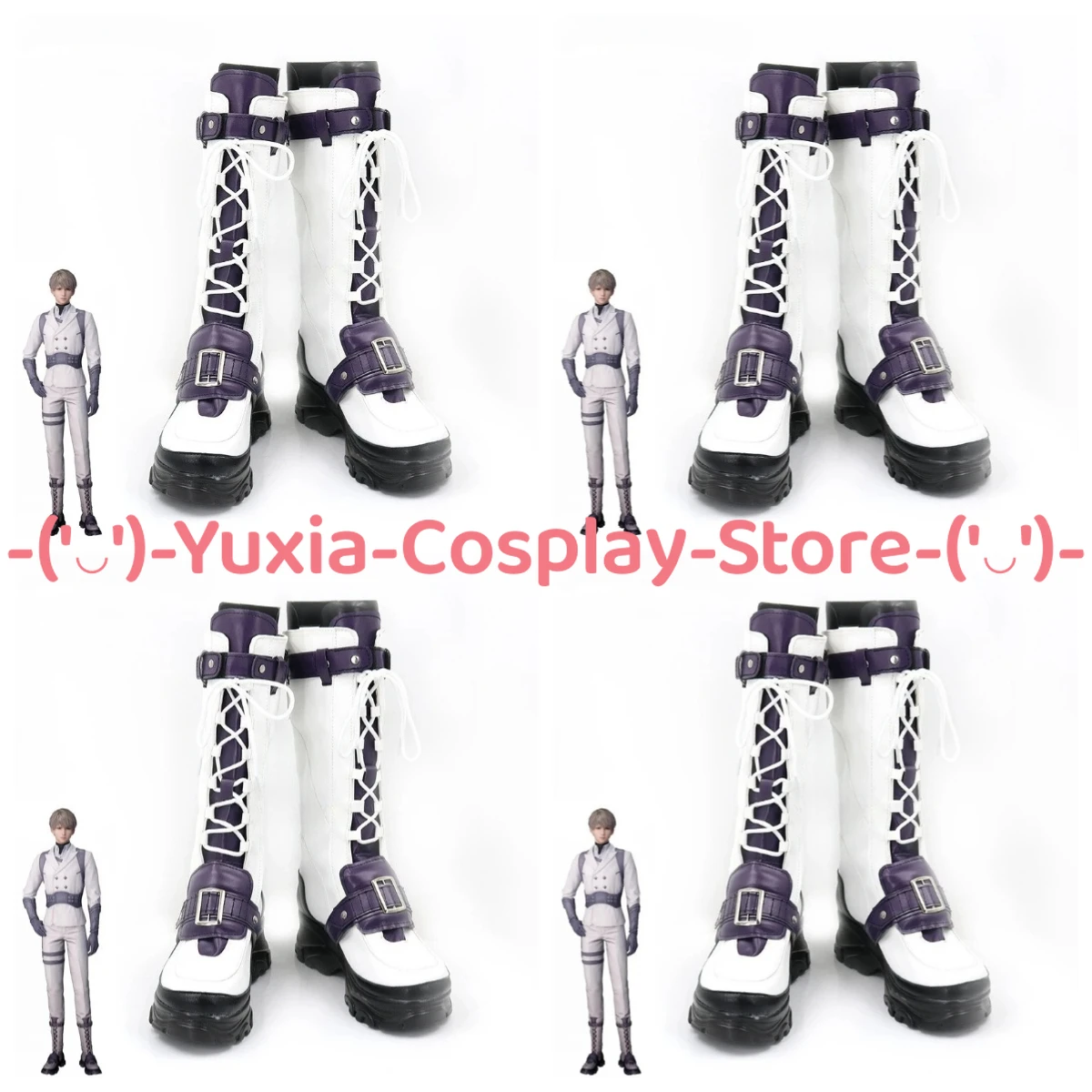 

Yuxiacosplay! Love and Deepspace Xavier Cosplay Shoes Game Character Prop PU Leather Boots Halloween Carnival Party Costume