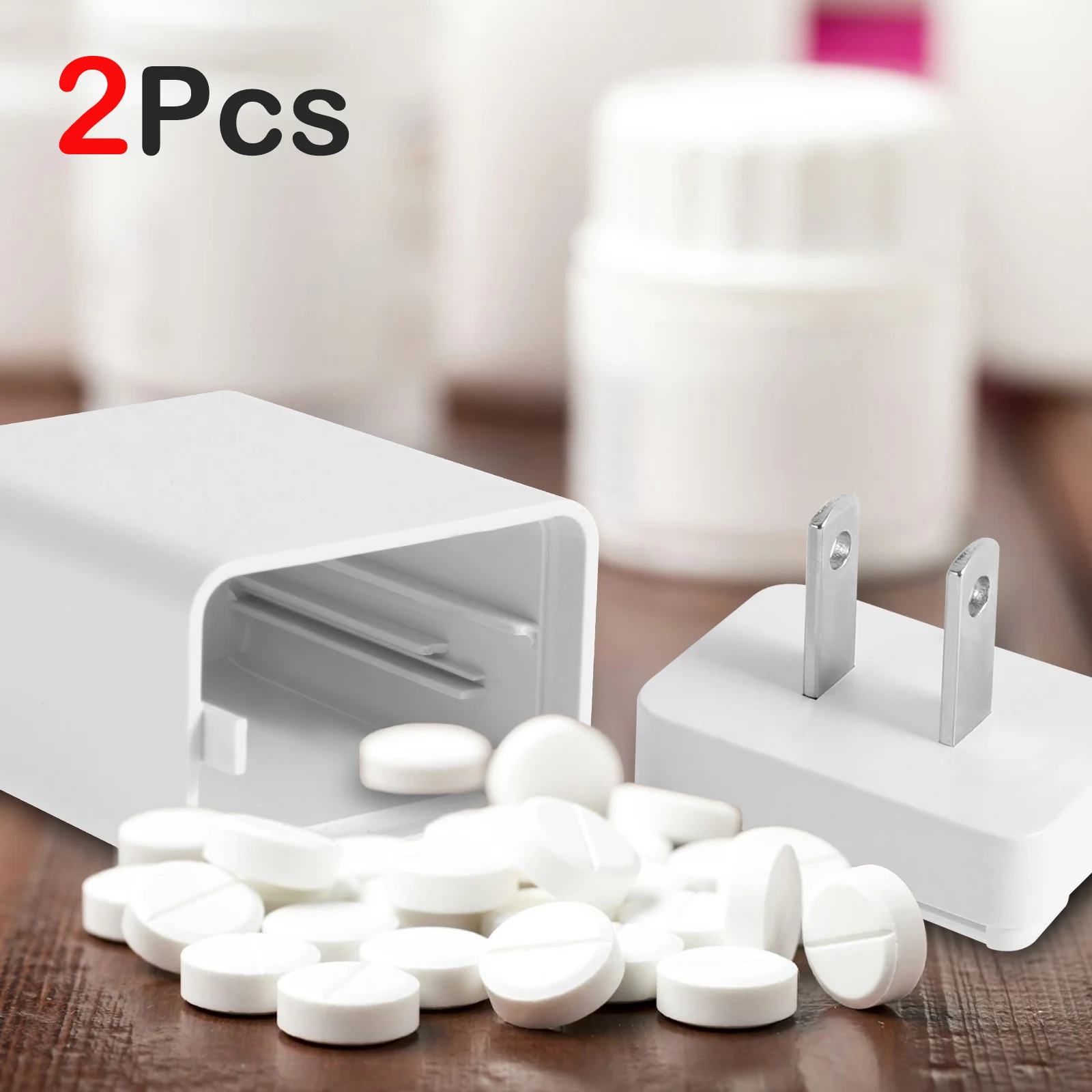 2Pcs Secret Stash Box Fake Charger Diversion Stash Portable Sight Secret Private Money Box Safe Container for Jewelry Keys Cash