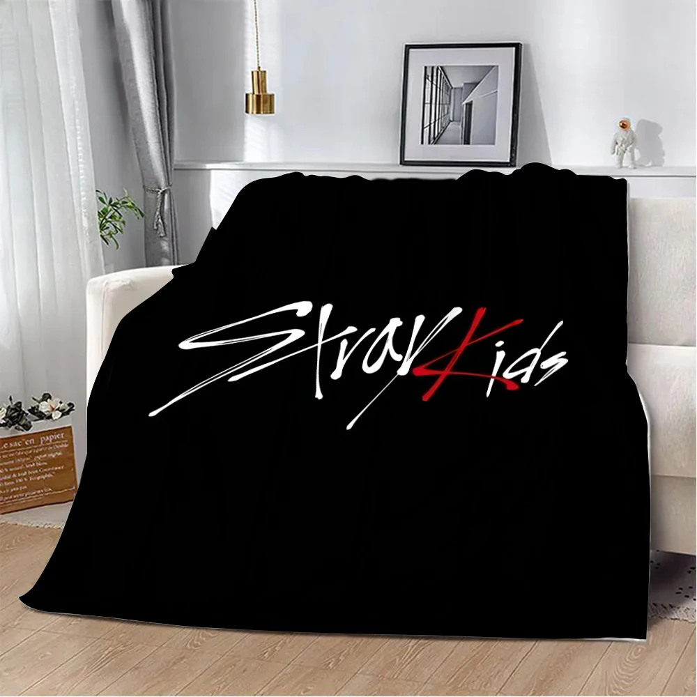 New KPOP Boys S-StrayS Kids Printed Blanket Picnic Blankets Warm Blanket Soft and Comfortable Blanket Home Travel Birthday Gift