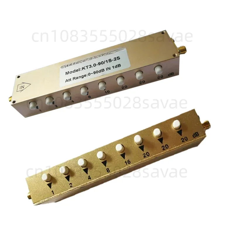 N-type RF adjustable attenuator / SMA signal adjustable attenuator key stepping attenuator 90dB 0-3G