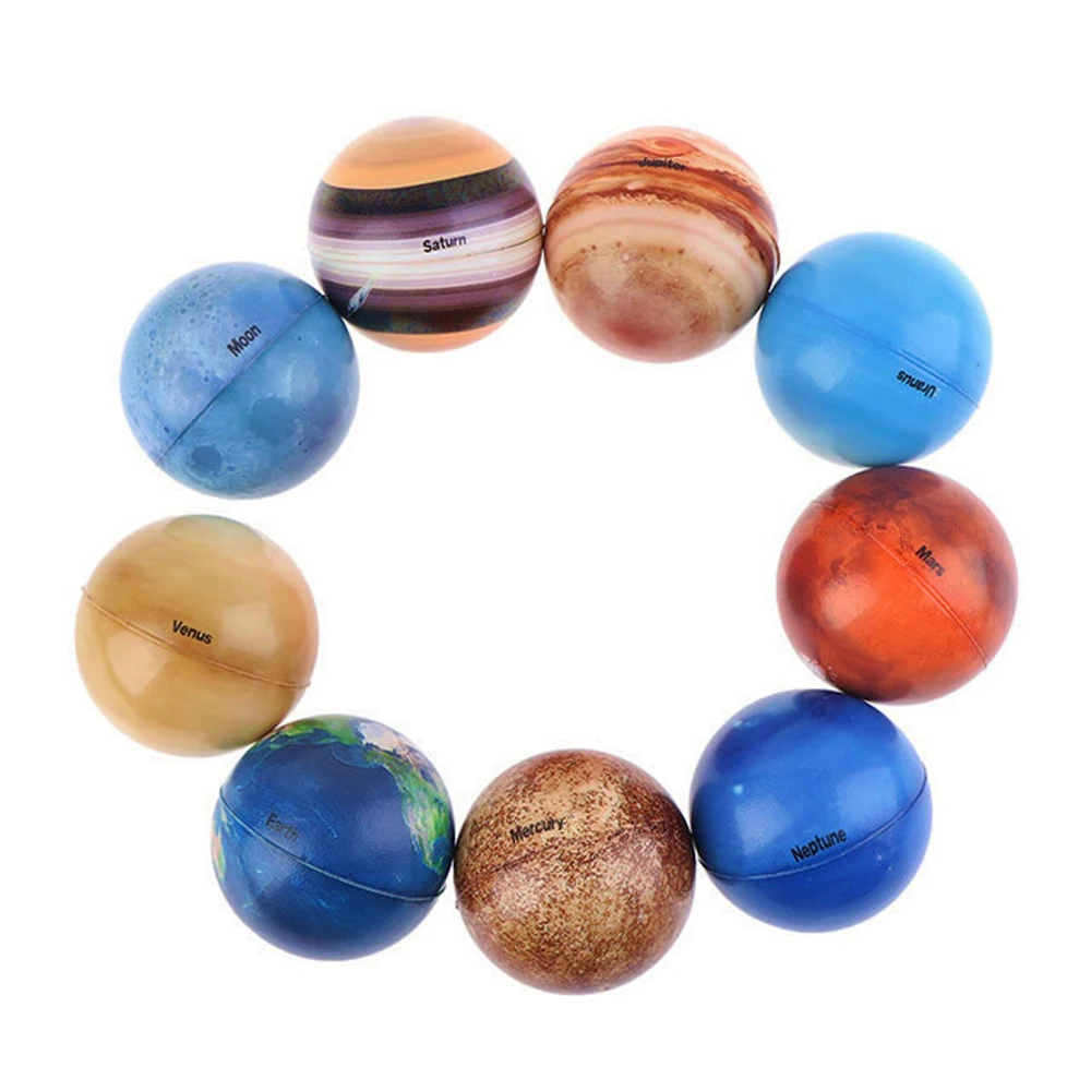 

6.3cm Stress Relief Sponge Ball Bouncy Ball Solar System Earth Globe Ball Moon Star Ball Printing Star Ball Eight Planets