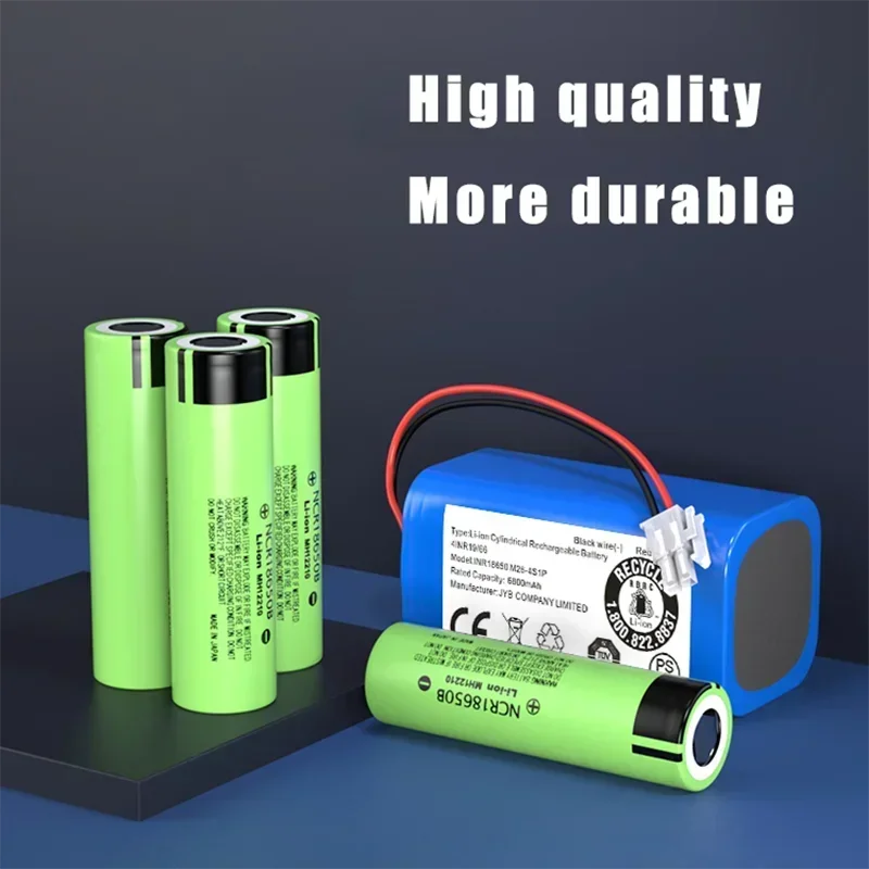 Ilife掃除機用のオリジナルバッテリー,ロボット掃除機用のバッテリーパック,モデルa4,a4s,v7,a6,v7s plus,INR18650-M26-4S1P, 14.4v,18650.00, 1〜5個