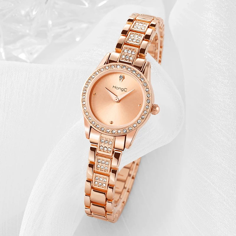 New women's watch fashion diamond-studded small watch ladies watch mother-of-pearl waterproof steel strap bracelet women's watch