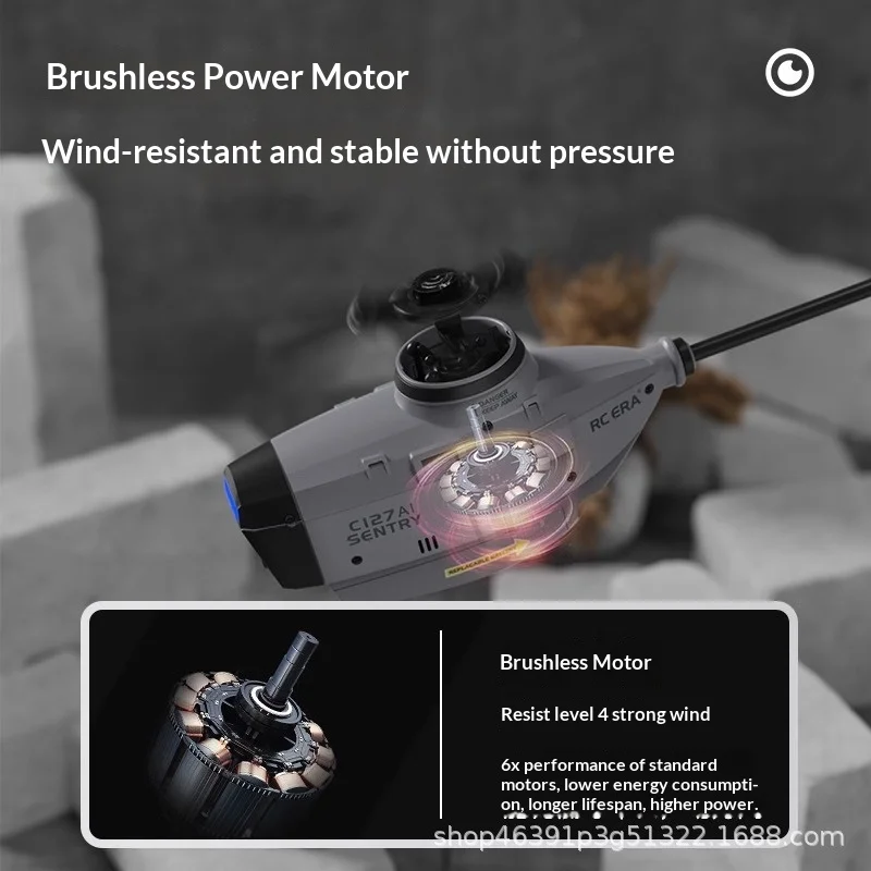 Rc Era C127ai Brushless Rc Helicopter 1080p Camera Optical Flow 6-Axis Gyro Altitude Hold Ai Tracking Rtf
