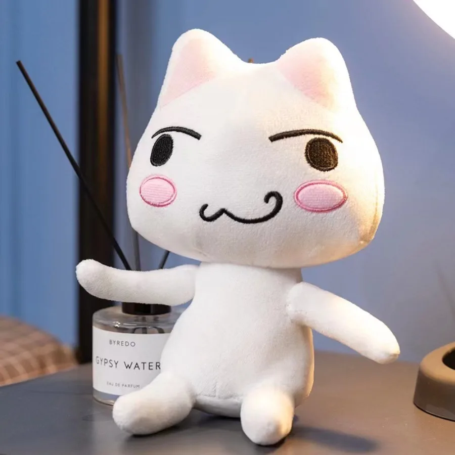 Schöne Toro Inoue Katze Plüschtier Paar Schwarz Weiße Katze Plüschtier Lächelndes Cartoon Tier Puppen Raumdekoration Geburtstagsgeschenk – Detail 5