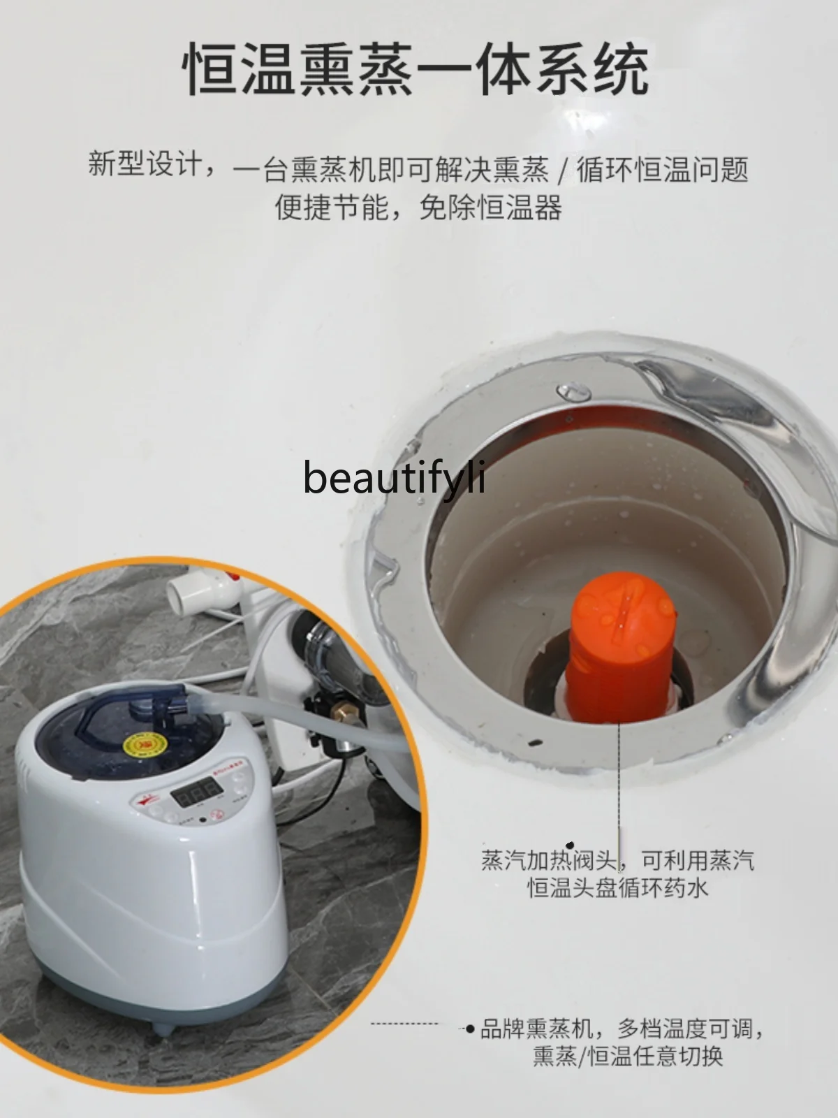 Mobile Hair Care Head Care Basin Barber Shop Beauty and Hairdressing Water Circulation Fumigation Ear Washing Shampoo Basin