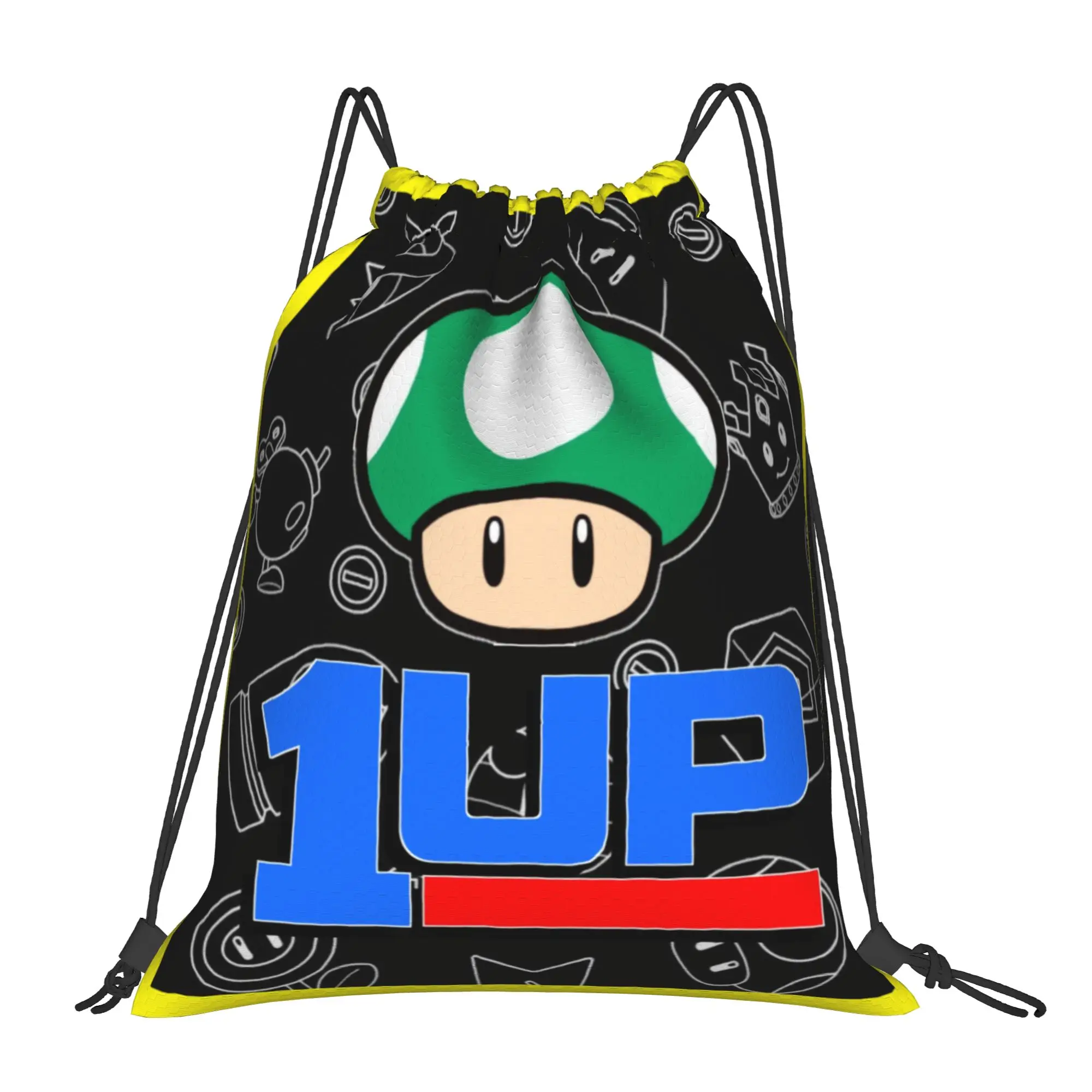 Bolsa con cordón personalizada de M-Marioes Video Game Brothers and Friends, mochila portátil para gimnasio y deportes para hombres y mujeres, mochilas de compras