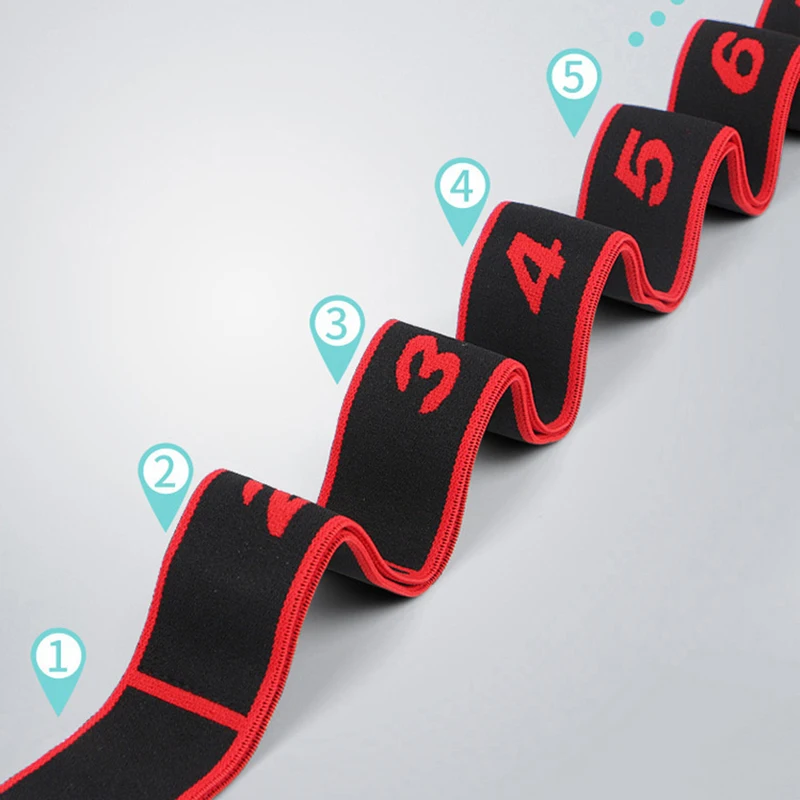 8 グリッド子供のダンス弾性バンドヨガストラップストレッチ抵抗ベルト運動体操ゴムバンドトレーニング