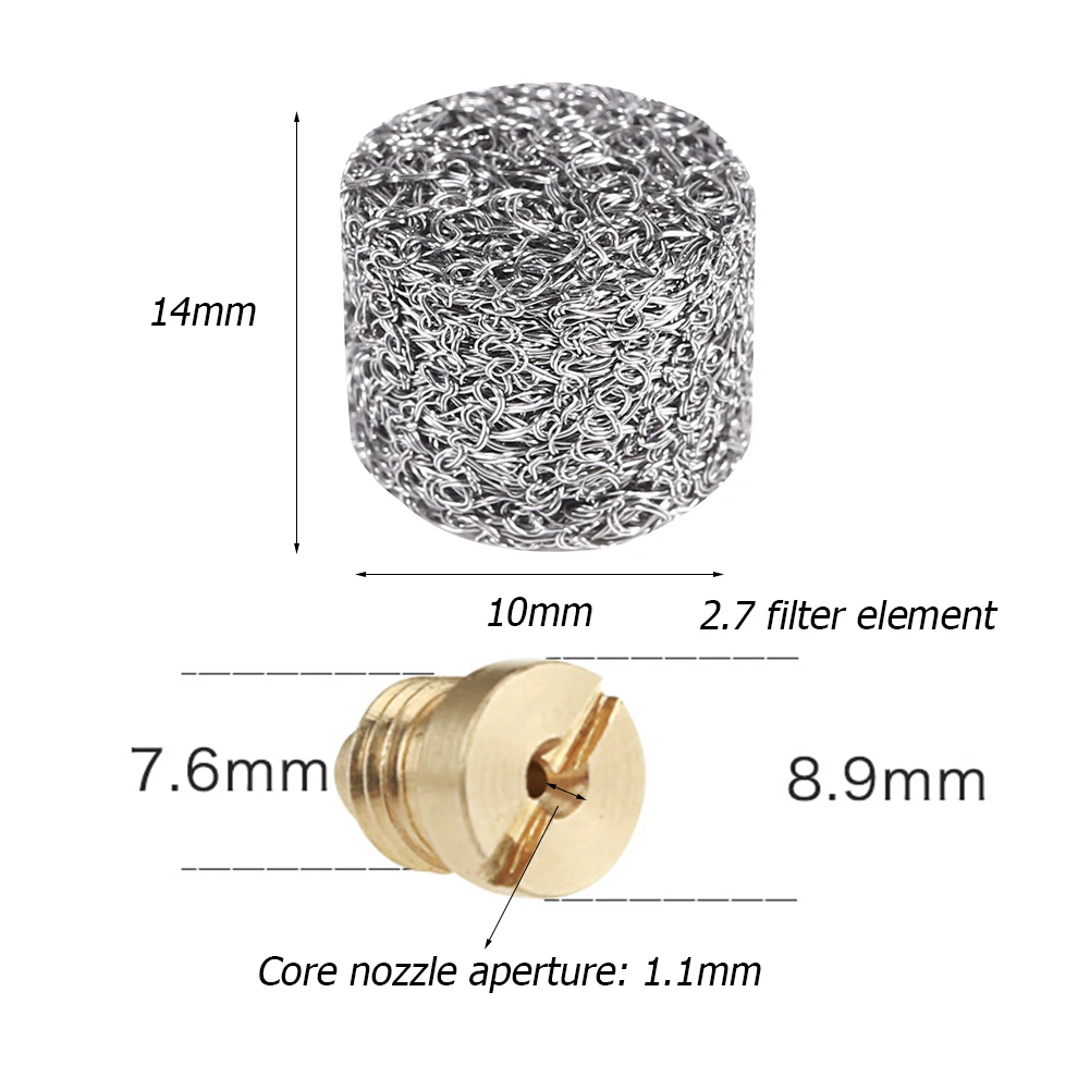 1-5Pcs Foam Lance Filter,1.1 mm Thread Snow Foam Orifice Nozzle Tips + Foam Maker Stainless Steel Mesh for Foam Generator view 5