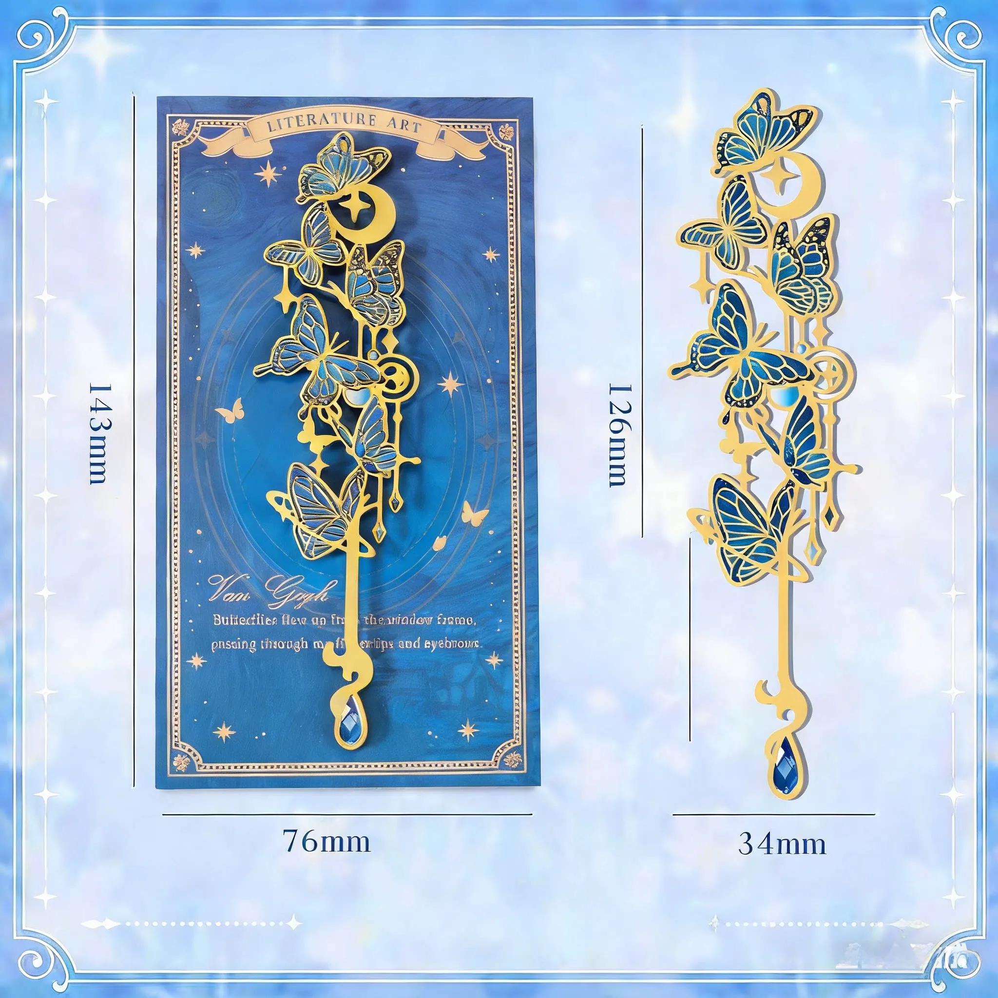 Colorful Design Butterfly Meta - đánh giá và giá Resin Art Bookmark