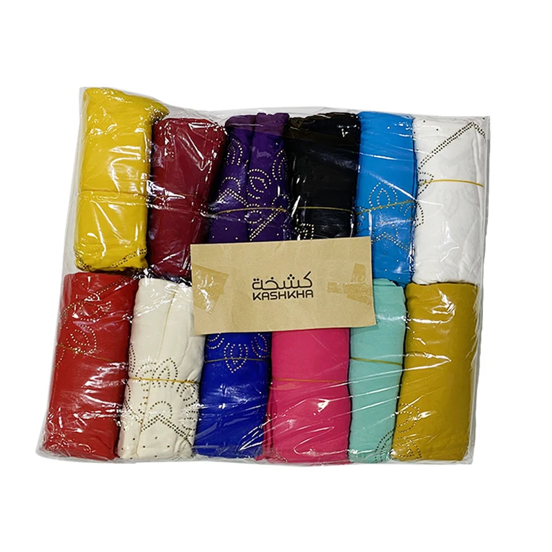 African Muslim Big Size KASHKHA 100% Cotton Soft Scarfs For Dubai Shawls With Diamond 180*120cm