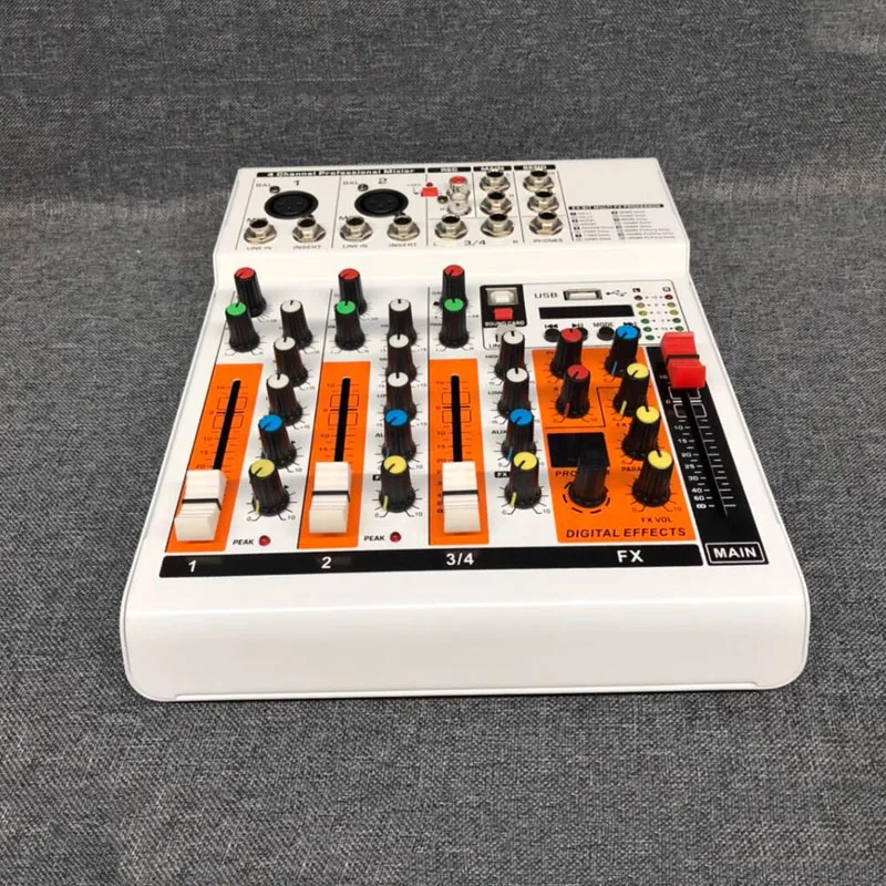 

Compact 4-channel audio mixer for lossless audio player with USB interface, Bluetooth, DSP effect