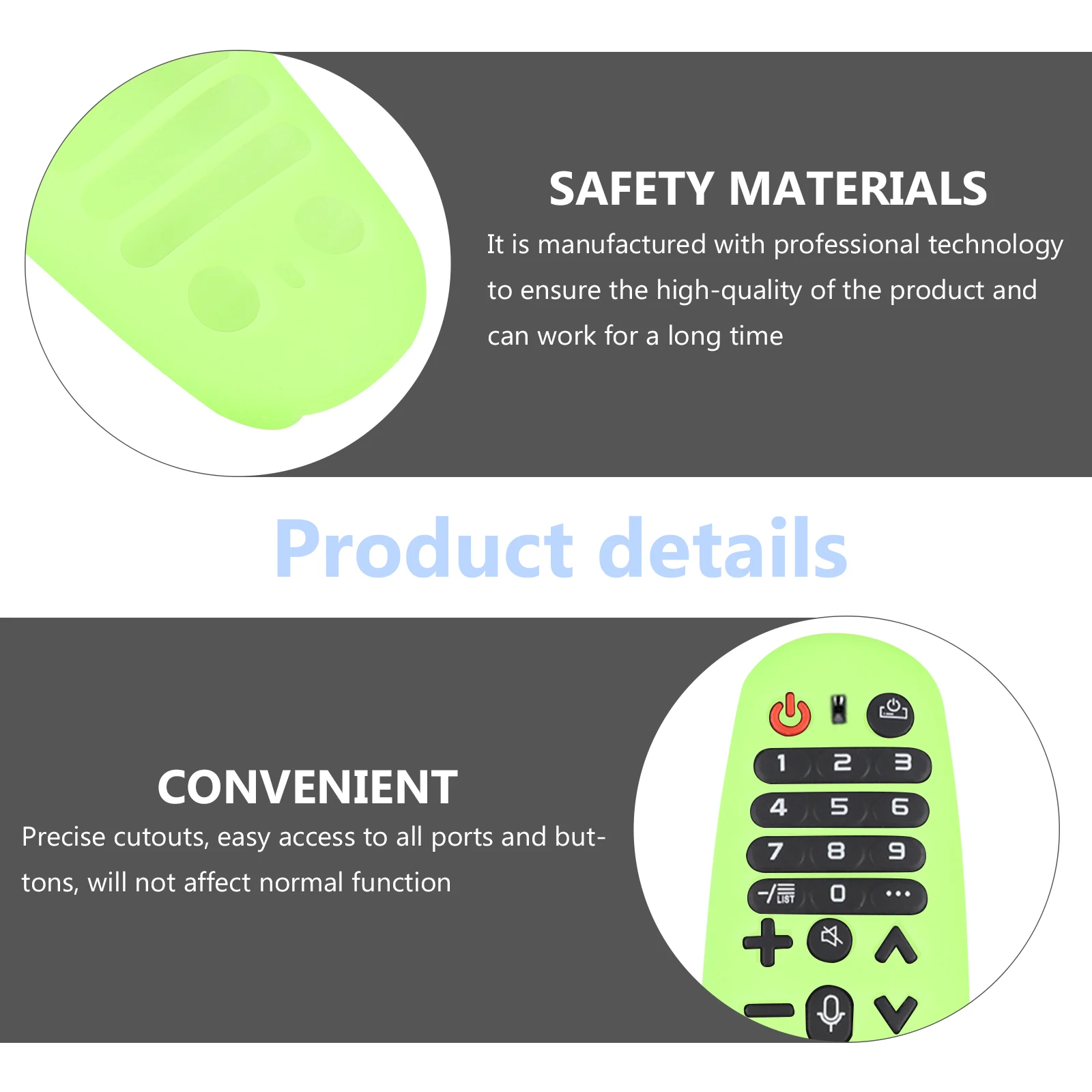

Silicone Remote Control Case Shockproof Ergonomic Stain Resistant Dustproof Controller Accessory MR650