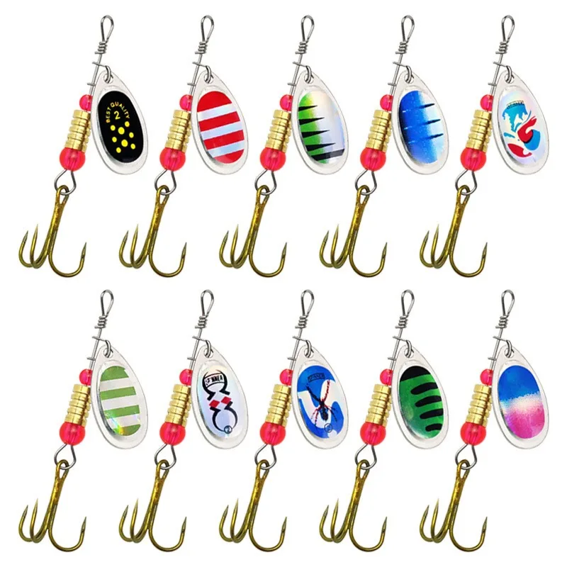 Rotating Sequin Set, Luya Bait Composite Hook Simulation Fake Bait Luya Bait Metal Sequins 2 Boxes