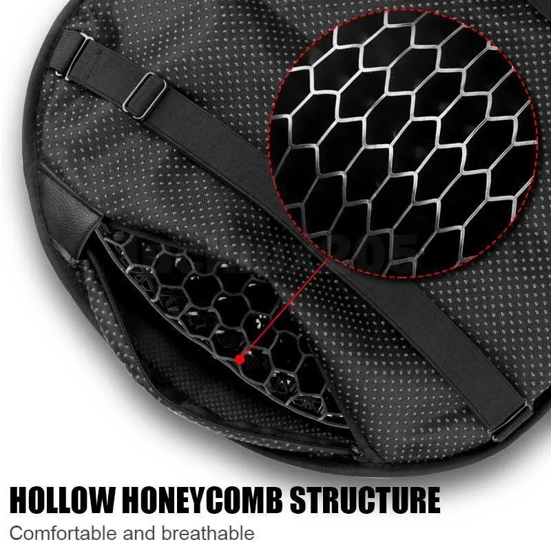 Motorcycle Seat Cushion Gel Pad Honeycomb Comfortable Shock Absorption Soft Cool