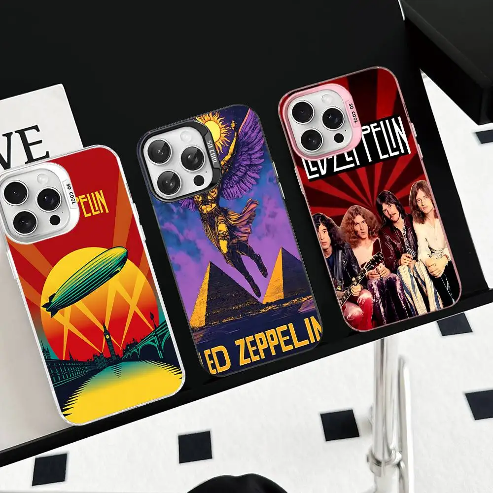 Classic Rock Band L-Led Z-Zeppelin Phone Case Color Silver Shell For lPhone 17 16 16e 15 14 13 12 11 Pro Max Plus