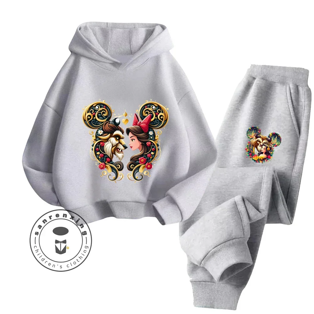 2024 Beauty and the Beast Disney Cheap Simple for Boy Girl Casual Wear Fun Graphics Everyday Style Fall Winter Hoodie Tracksuit