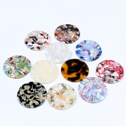 Tortoise Shell Beads,Acetate Acrylic Earring Charms,Circle Coin Shaped Pendants,Jewelry findings,Earrings Parts,37MM