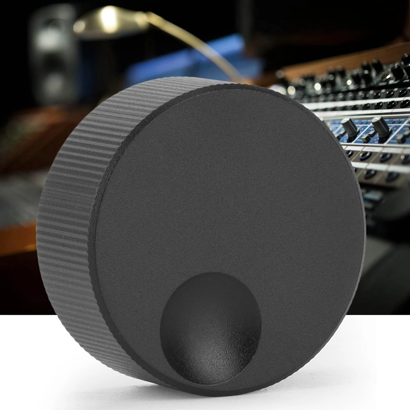 Manopola di controllo del volume in alluminio satinato nero 32x13 mm per potenziometro da 6 mm - Materiale in alluminio con manopola del potenziometro