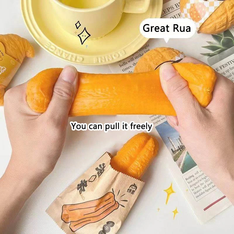 

1Pcs Deep-fried Dough Sticks Squeeze Toy Simulation Food Stress Relief Toys Table Decoration