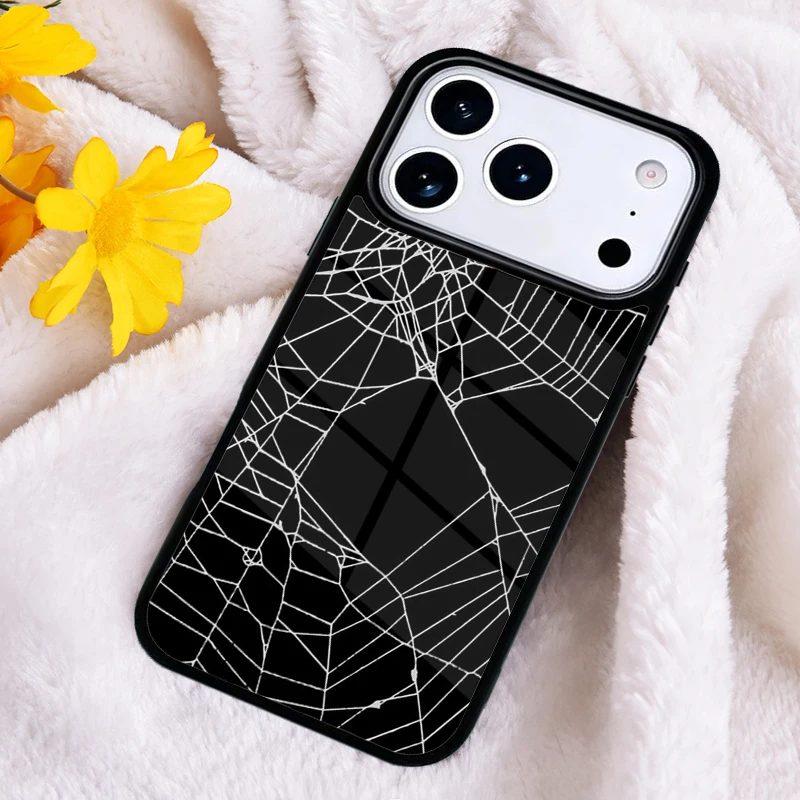 Spider Web Head Mask print Phone Case For iPhone 17 16 Pro Max 15 14 Pro 11 12 13 XR XS 6 7 8 Plus Shockproof  Cover