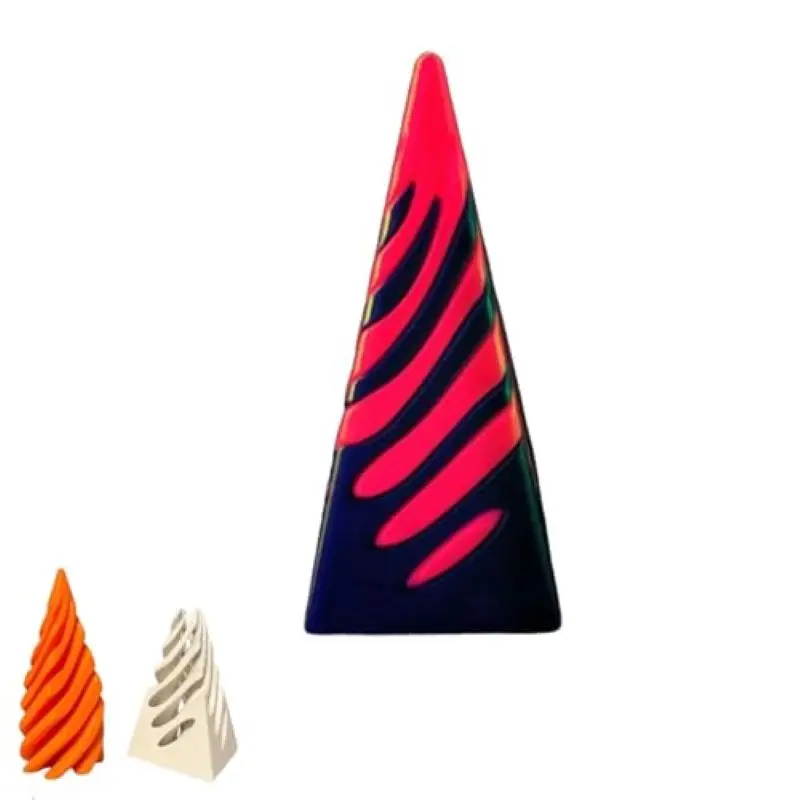 3D Printed Spiral Cone Toy Impossible Pyramid Passthrough Sculpture Mini Vortex Thread Illusion Pass Through Pyramid Fidget Toy