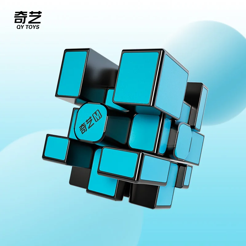 QiYi مرآة مكعب 3x3x3 ماجيك سرعة مكعب ملصقات مغناطيسية المهنية لغز مكعبات لعب للأطفال متعددة الألوان مرآة مكعب