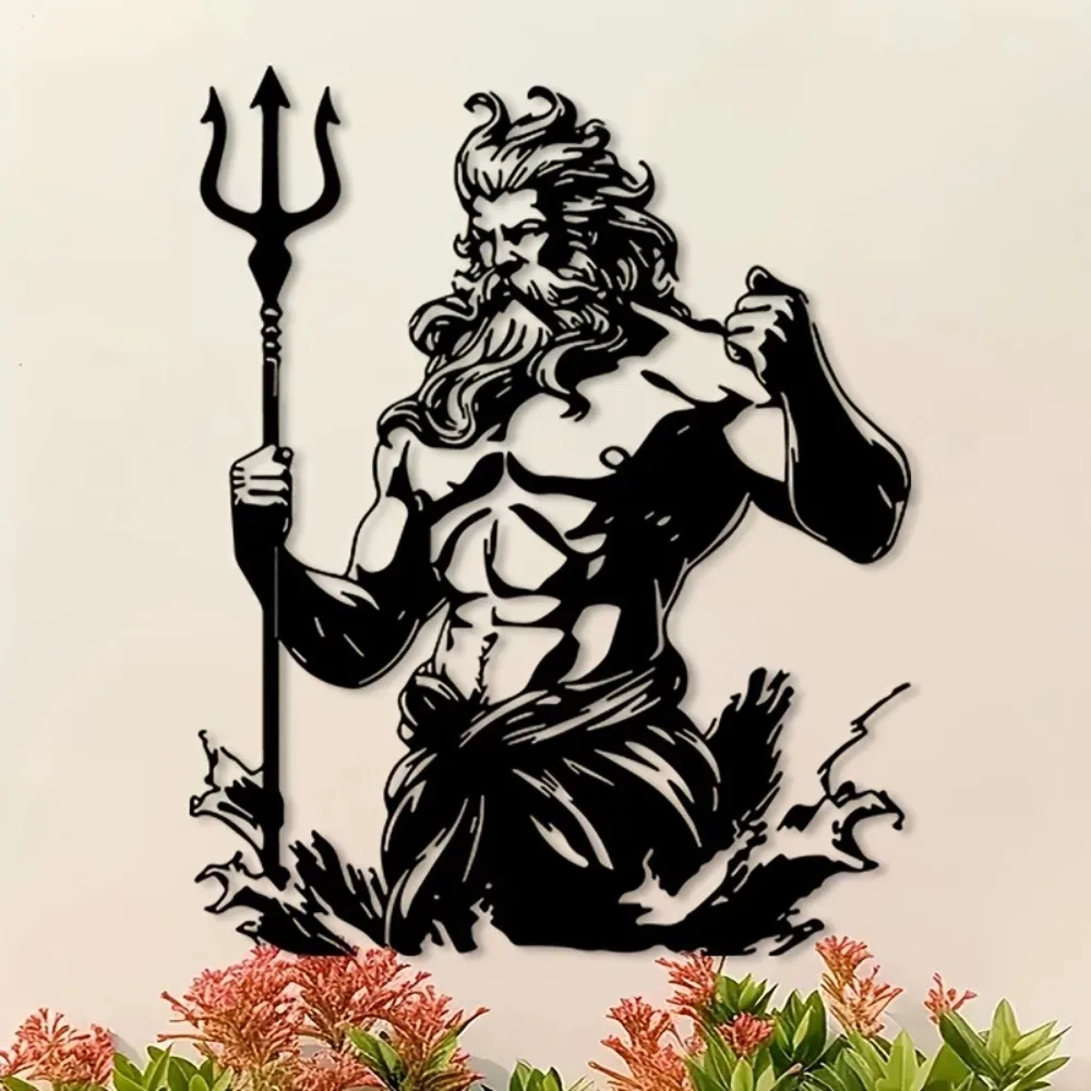 1 pièce Art mural en fer sur le thème de la mythologie grecque, Statue murale en métal pour salon, chambre à coucher, décoration intérieure, cadeau de vacances