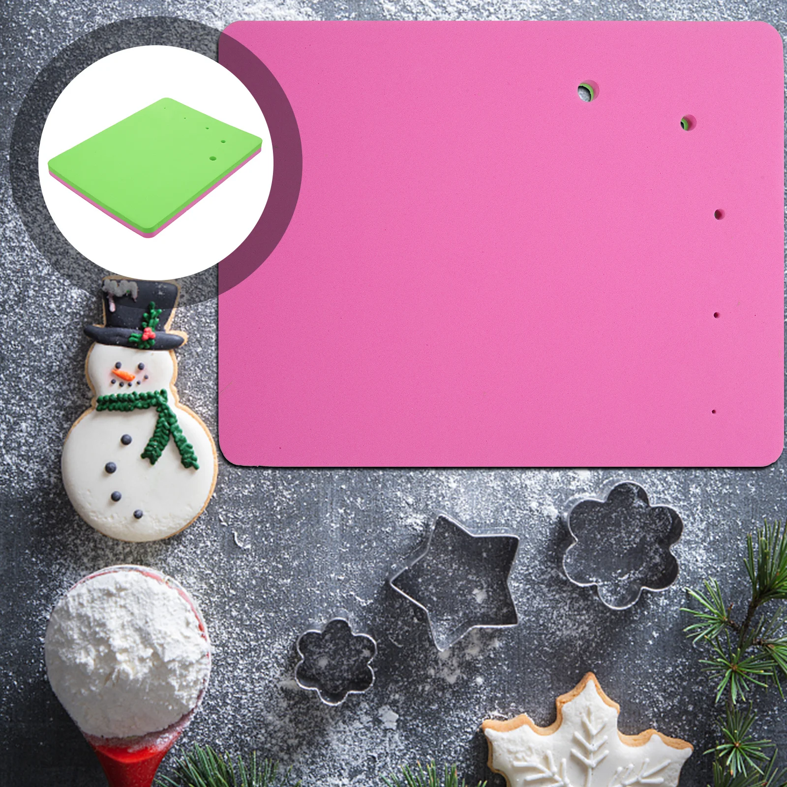 1Pcs Cake Fondant Tool Flower Sponge Pads for Shaping Petals Foliage Leaves with Ball Tool and Additional Veining