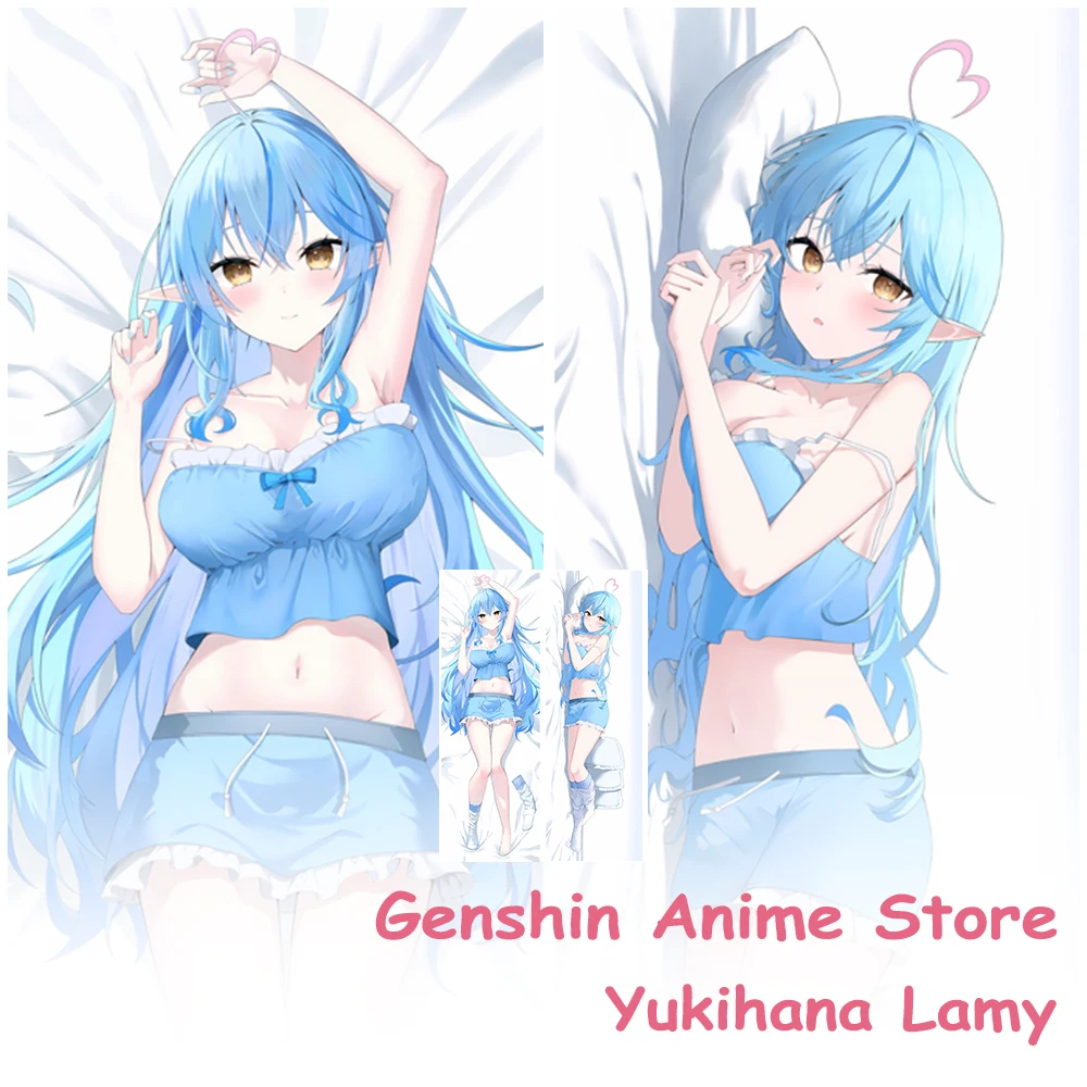 Anime yukihana lamy kawaii dakimakura capa fronha decoração quarto otaku capa de almofada de dormir abraçando corpo cosplay adereços 50x150
