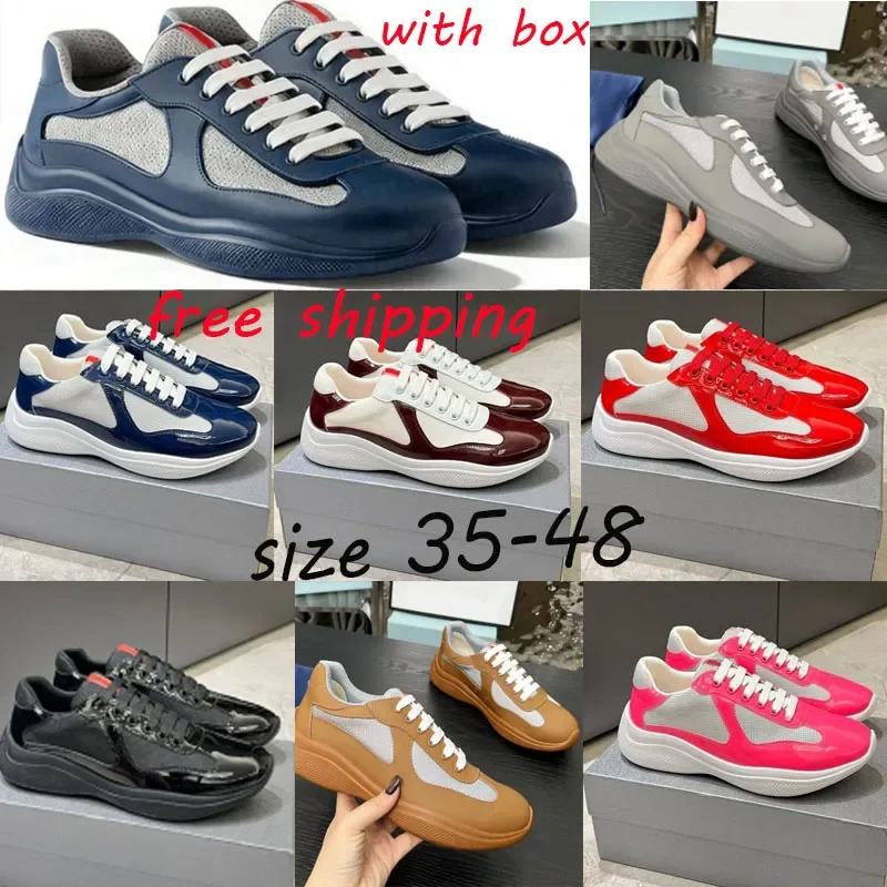 Zapatillas de Diseño Casual con Caja, Bajas, Rojas, de Lujo, Estilo Americano, de Goma y Tela, Cómodas para Caminar al Aire Libre