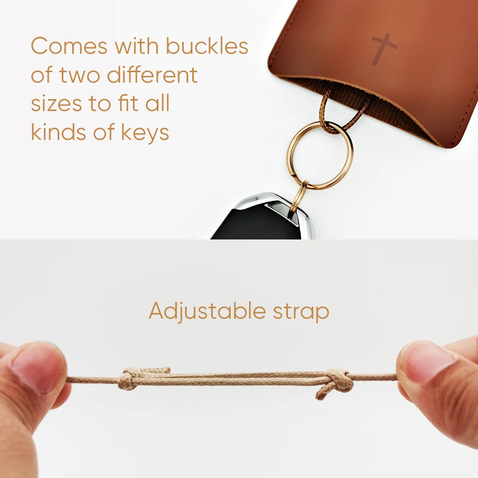 غطاء مفتاح السيارة الجلدي مع آية الكتاب المقدس - حزام قابل للتعديل ضد فقدان الحماية وإشارة واضحة. هدية مسيحية ذات مغزى. #5