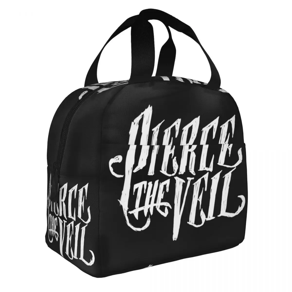 Custom Rock Band Pierce Veil Resuable Lunch Box Women Waterproof Cooler Thermal Food Insulated Lunch Bag School Children Student