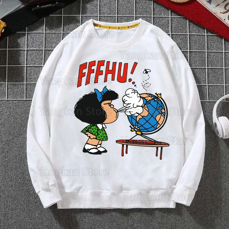 

Mafalda Hoodies Sweatshirt Solid Color Print Trend Coat Mens Clothes Hip-Hop Male Clothing