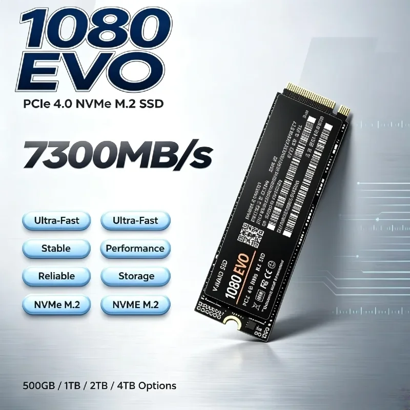 1080 EVO M.2 2280 NVMe SSD 500GB 1TB 2TB 4TB PCIe 4.0x4 7300MB/s TLC 3D NAND Internal Storage for Gaming PC Laptop Desktop