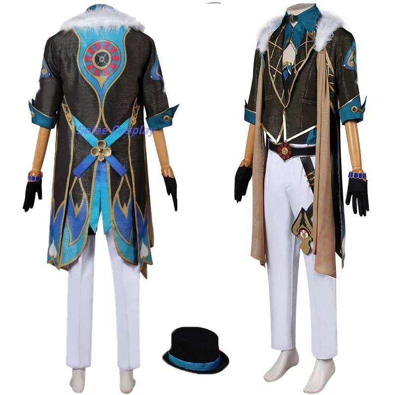 Avventurina Costume Cosplay Parrucca Earing Gioco Honkai Star Rail Halloween Anime Cosplay Party Uomo Costumi Fantasia Accessori