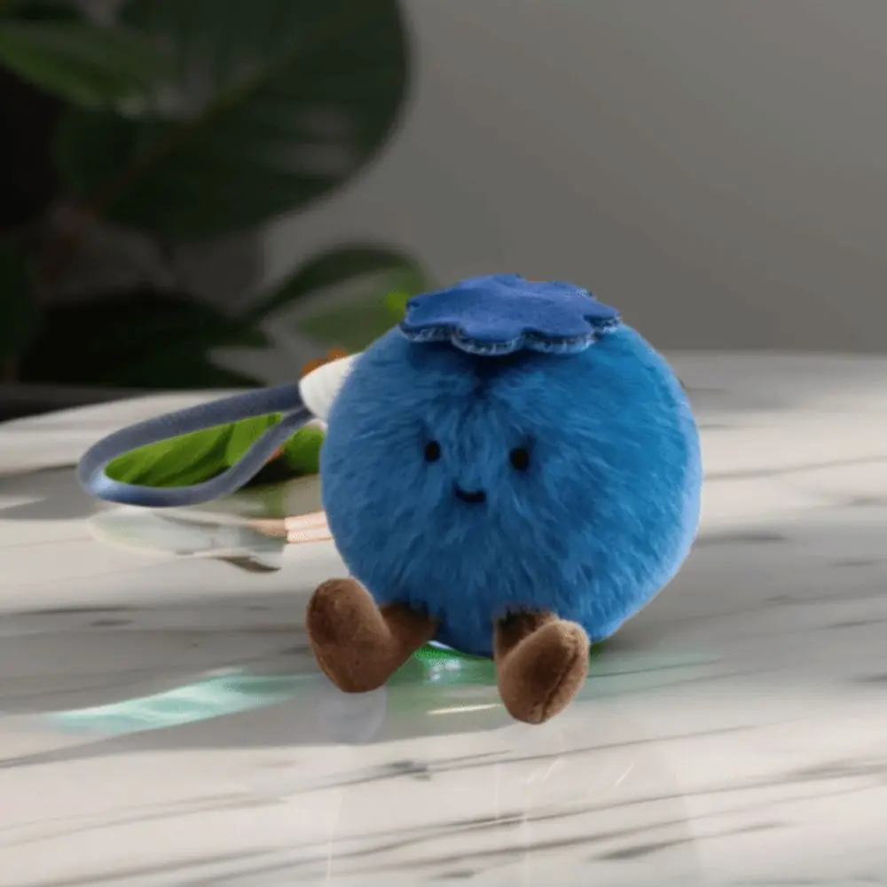 Simulation Blueberry Blueberry Plush Doll Pendant Soft Lovely Blueberry Plush Keychain Cute PP Cotton Blueberry Plush Bag Charm