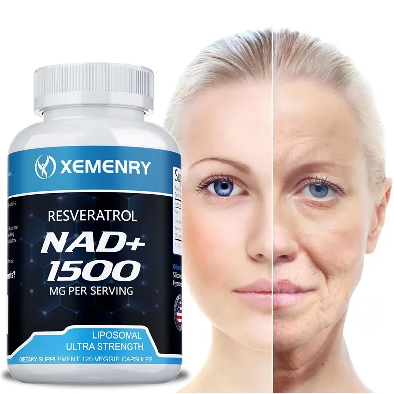 NAD+ Supplements - Contains Resveratrol To Support Cell Health, DNA Repair, Energy Production, Anti-aging, and Enhances Immunity