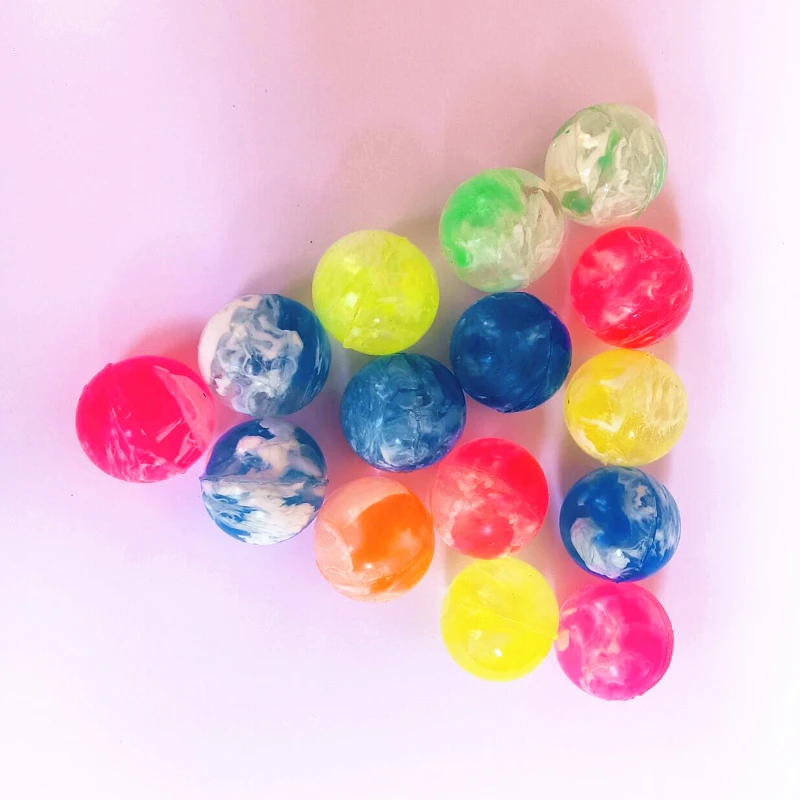 20Pcs 20MM Bouncy Ball Marbles Rubber Jumping Balls Outdoor Games Anti-stress Garden Children Water Toys Kids Party Favors Gift