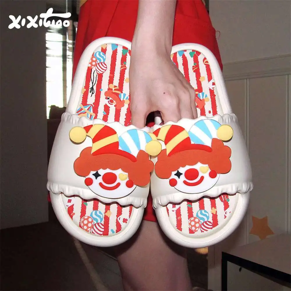 

Women Slippers Outdoor Sandals For Women, Funny Clowns, Summer Slippers Anti Slip Home Soft Bottom EVA Bathroom Slippers
