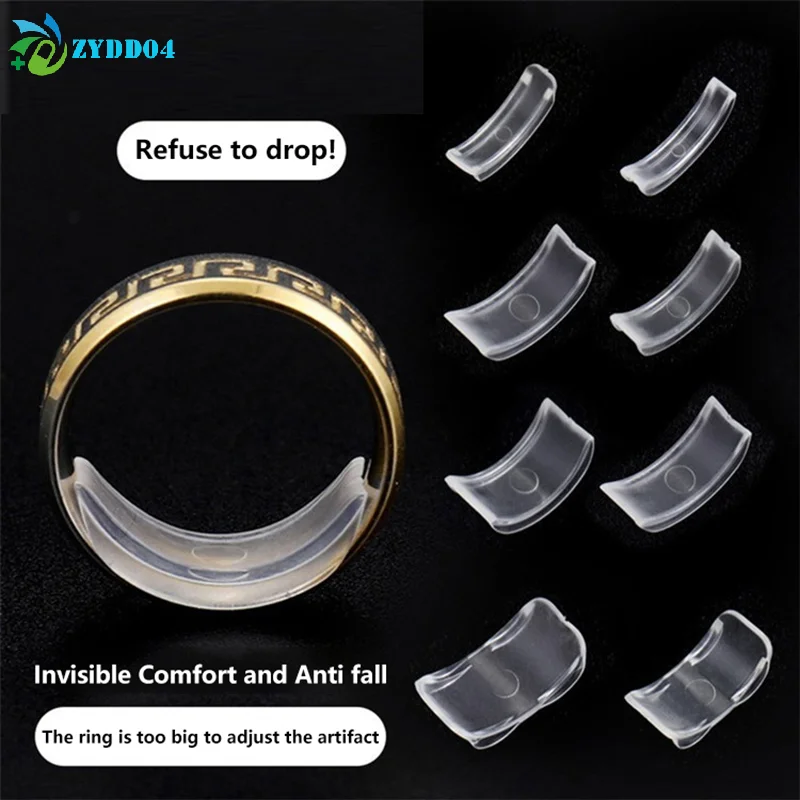 ●Ring Size Reducer Tools Spiral Spring Based Rings Adjust Invisible Tightener Fixed Loose Ring Size Ring Reduction Pad Essential