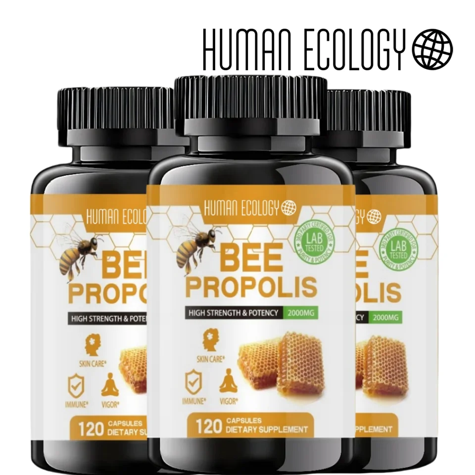 Human Ecology Propolis Capsules - Energy, Immune Function, Digestion, Nutrient Absorption, Promotes Overall Skin Health