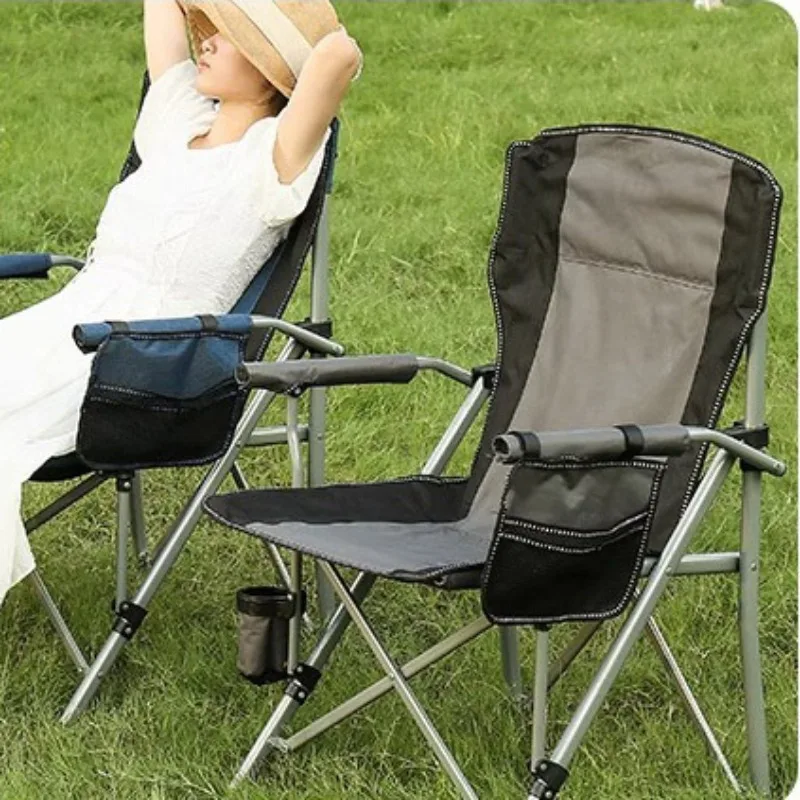 Outdoor Folding Chair Fishing Portable Leisure Beach Camping Drawing Bench Backrest Horseshoe Director Chair Folding Chairs
