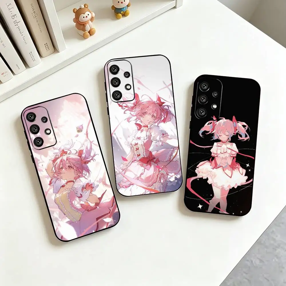 K-Kaname Madoka Anime Print  Phone Case For Samsung S25,S24,S21,S22,S23,S30,Ultra,S20,Plus,Fe,Soft Silicone Black Cover